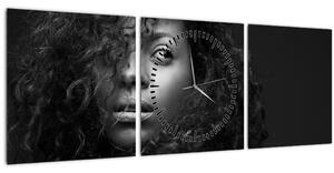 Tablou - Portretul femeii (cu ceas) (90x30 cm)