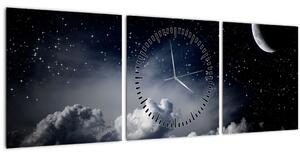 Tablou - Cerul înstelat (cu ceas) (90x30 cm)