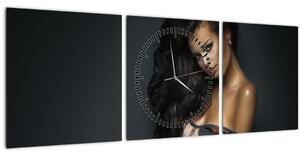 Tablou - Portretul unei femei seducătoare (cu ceas) (90x30 cm)