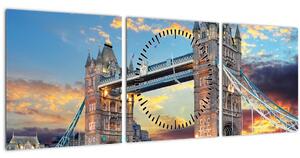 Tablou - Tower Bridge, Londra, Anglia (cu ceas) (90x30 cm)