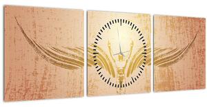 Tablou - Abstracția angelică (cu ceas) (90x30 cm)