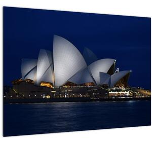 Tablou pe sticlă Sydney nocturn (70x50 cm)