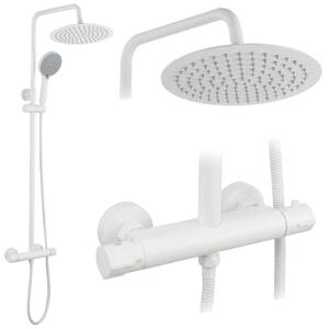 Set de duș fără pipă cu termostat Rea Lungo White