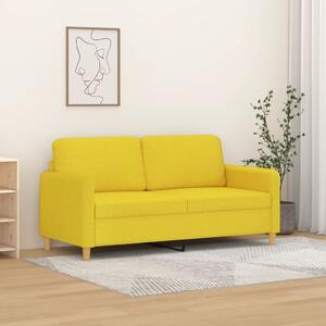 Canapea cu 2 locuri, galben deschis, 140 cm, material textil