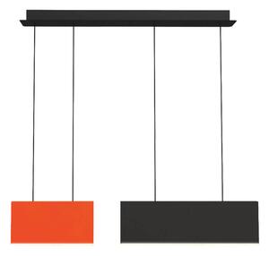 Lampa suspendata moderna CHROMA neagra portocalie cu LED 23,5W
