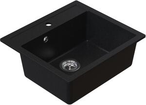 Ruvetti Ditto chiuvetă din granit 56x51 cm negru 3001D_BC60_W