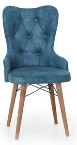Lord Set masa 80*170 (extensibila) si scaune (6 bucati) Albastru HAMAN