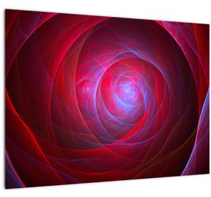 Tablou pe sticlă abstract cu ochi (70x50 cm)