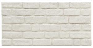 Panouri de perete 3D, model cărămidă, alb, 11 buc., EPS