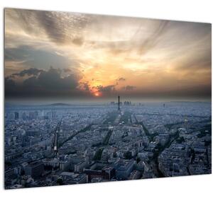 Tablou pe sticlă - Paris din înâlțime (70x50 cm)
