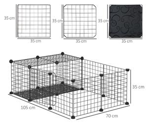 Cusca modulara PawHut, pentru animale mici, 105x70x35cm | Aosom RO