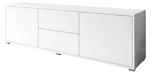 Comodă tv Miami A111 Alb, Cu sertare, Cu ușă, 141x50x41cm