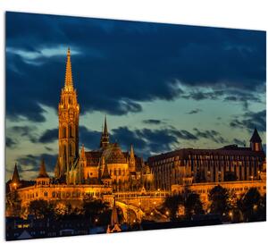 Tablou pe sticlă cu construcție iluminată (70x50 cm)