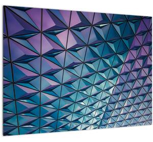Tablou pe sticlă - structură colorată (70x50 cm)