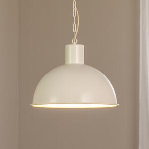 Argon Lampă suspendată Emoti, bej, 1 bec, Ø 38 cm, reglabil, Bej, Camera de zi / sufragerie, Metal, Design industrial