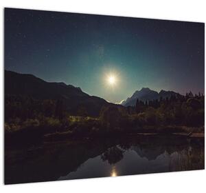 Tablou pe sticlă - cerul nocturn (70x50 cm)