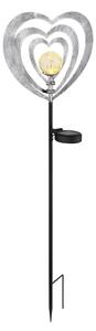 Globo 36580 - Lampă solară LED, 0,06 W/3 V, IP44, inimă argintie