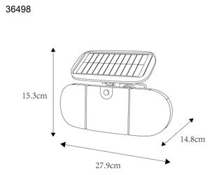 Globo 36498 - Lampă solară LED cu senzor, 10 W, 3,7 V, IP44