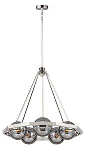 Quintiesse QN-HARPER5 - Lustru pe tijă HARPER, 5xE14/60W/230V, crom lucios/sticlă fumurie