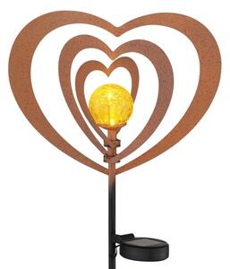 Globo 36580R - Lampă solară LED LED/0,06W/3V IP44, inimă ruginie