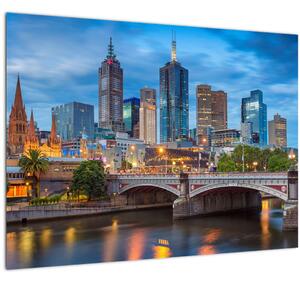 Tablou pe sticlă cu orașul Melbourne (70x50 cm)