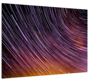 Tablou pe sticlă cu stele șterse pe cer (70x50 cm)