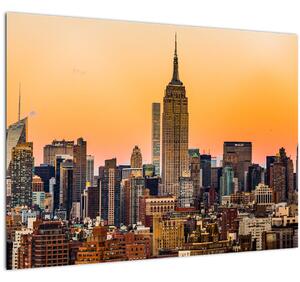 Tablou pe sticlă cu New York (70x50 cm)