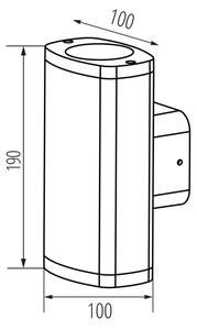 Aplică de exterior Kanlux 38882 ZEVI 2xGU10/10W/230V IP54 negru