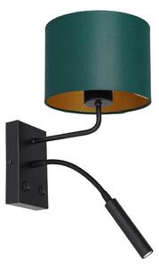 Lampă de perete ARDEN 1xE27/60W+1xG9/8W/230V verde/auriu