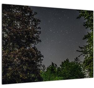 Tablou pe sticlă cu cerul nocturn (70x50 cm)