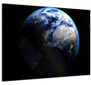 Tablou pe sticlă planetei Pământul (70x50 cm)