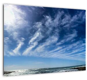 Tablou pe sticlă cu cerul și nori (70x50 cm)