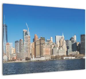 Tablou pe sticlă - Manhattan în New York (70x50 cm)