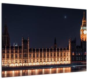 Tablou pe sticlă cu Big Ben din Londra (70x50 cm)
