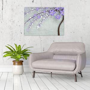 Tablou - ploaie violetă (70x50 cm)
