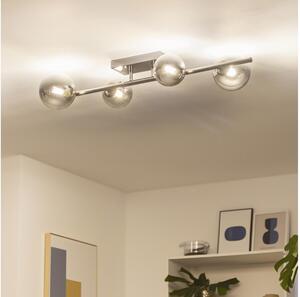 Brilagi - Lustră LED aplicată MILLA 4xG9/3W/230V negru-crom/fumuriu