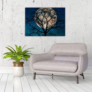 Tablou copacului cu lună plină (70x50 cm)