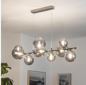 Brilagi - Lustru LED pe cablu MILLA, 10 x G9, 3W, 230V, crom-negru / sticlă fumurie