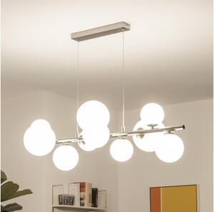Brilagi - Lustră LED suspendată pe cablu MILLA 10xG9/3W/230V negru-crom/alb