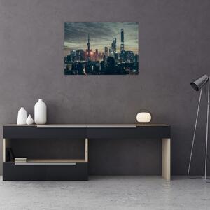 Tablou cu orașul în amurg (70x50 cm)