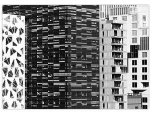 Tablou cu arhitectura alb neagră (70x50 cm)