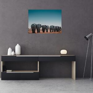 Tablou - Plecarea elefanților (70x50 cm)