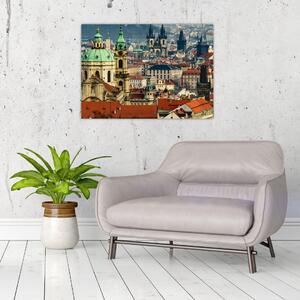Tablou - Panorama din Praga (70x50 cm)