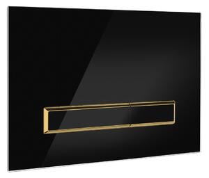 Oltens Torne buton de spălare pentru WC negru mat/auriu mat/negru mat 57202300