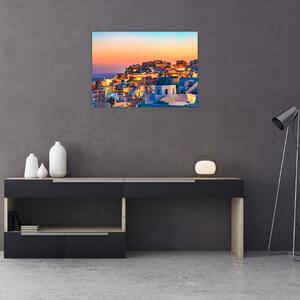 Tablou - Santorini în amurg (70x50 cm)