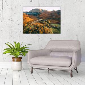 Tablou cu pod în valea din Scoția (70x50 cm)