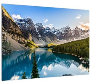 Tablou pe sticlă - Kanada. Parcul național Banff, Moraine Lake (70x50 cm)