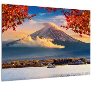 Tablou pe sticlă - Japonia, Muntele Fudji (70x50 cm)