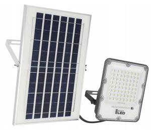 Proiector solar LED reglabil, 50 W, 3,2 V, 5000 K, 6000 mAh, IP65, negru + telecomandă