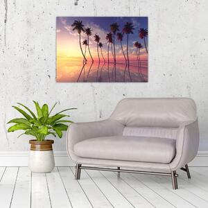Tablou cu palmieri deasupra mării (70x50 cm)
